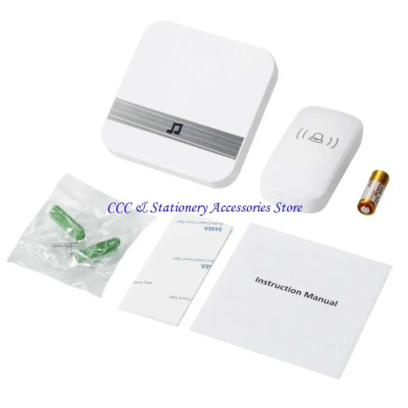 Q1JC EU US PLUCT AC 90-260V اللاسلكي جرس الباب 50 حلقات 300 متر عن بعد لمسافة اللمس زر الباب 5 مستويات قابلة للتعديل فولو