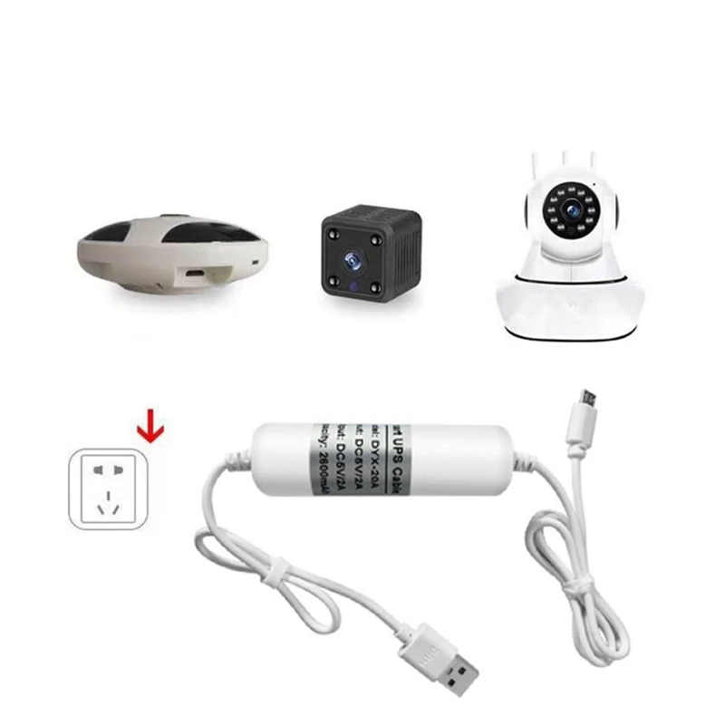 Mini UPS Battery Backup 5V Uninterruptible Power Built-In UPS Battery For Router Wifi Security Camera Power Adapter