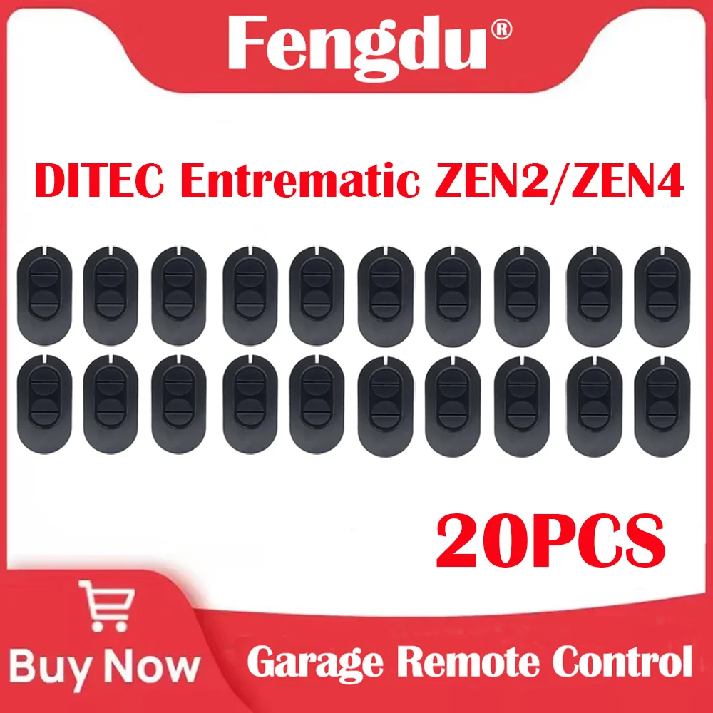 DITEC Entrematic ZEN ZEN2 ZEN4 ZEN2W ZEN4W Garage Door Remote Controls Designed for 433MHz Electric Gates