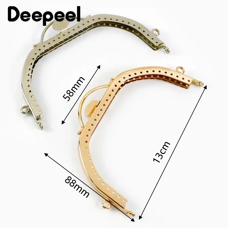 1/2Pcs Deepeel 13cm Metal Purse Frame Kiss Clasp Women\'s Handbag Handles DIY Sewing Brackets Handmade Making Bags Accessories