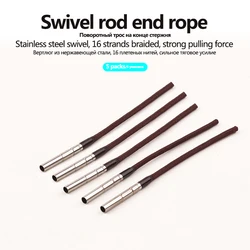 5PCS Rod Tip Swivel Stainless Steel Swivel Anti-rod Tip Main Line Winding Universal Rotating Rod Lake River Fishing Tools Tackle