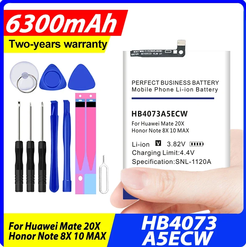 Brand New HB4073A5ECW 6300mAh Battery For Huawei Mate 20X Honor Note 8X 10 MAX High Quality In Stock With Free Tools