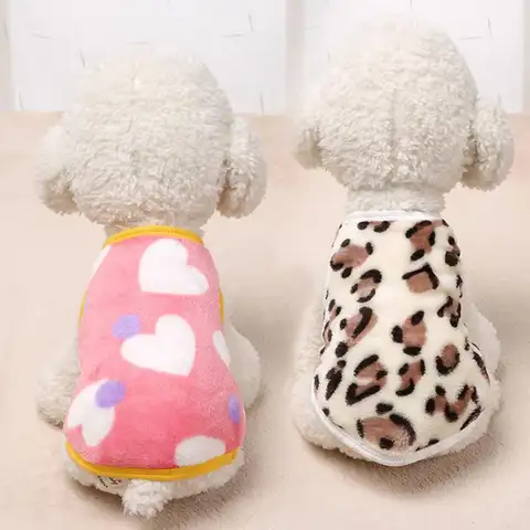 겨울 개 조끼 두 다리 라운드 넥 고양이 강아지 의상 따뜻한 양털 플러시 부드러운 신축성 통기성 애완 동물 의류 매일 착용