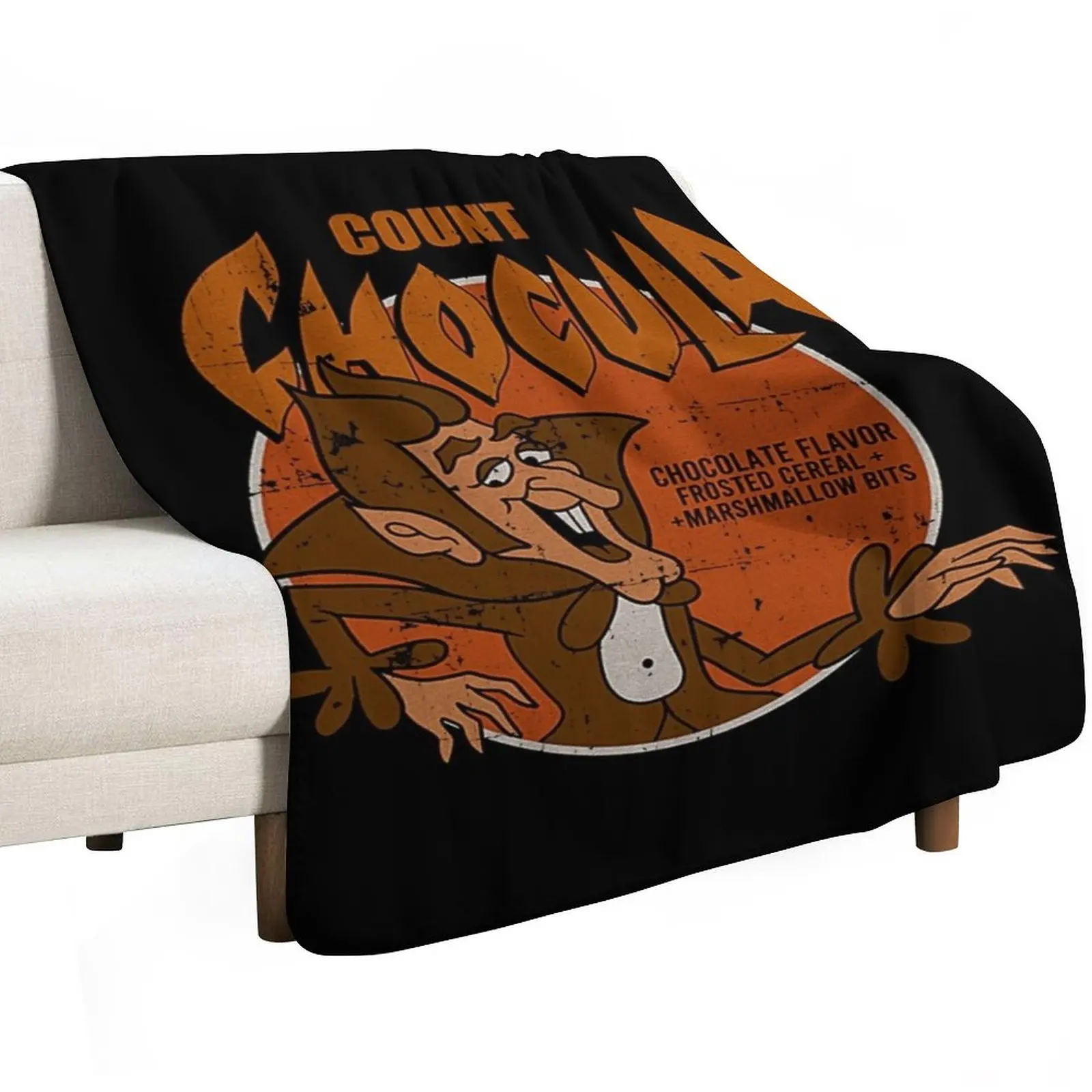 Vintage Count Chocula Throw Blanket Weighted Flannel Fabric Multi-Purpose Extra Large Throw Flannels Thermal Blankets