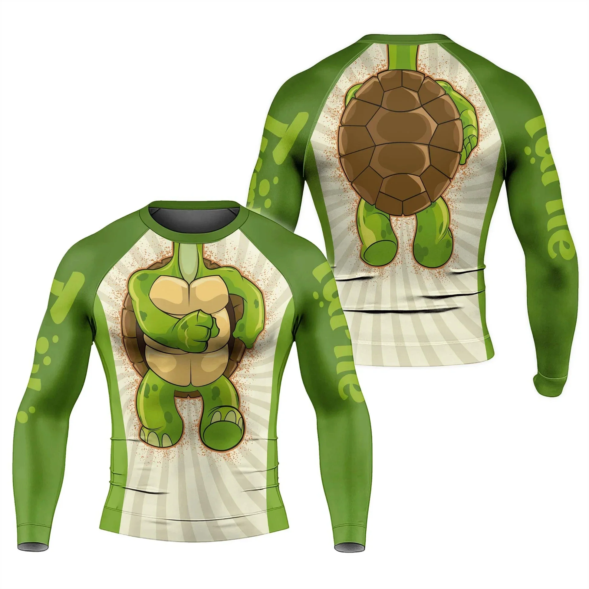 Men's and Women's New Boxing Suit Role-playing Muscle Turtle Special Edition Fitness Fast Drying Sports Long Sleeved T-shirt
