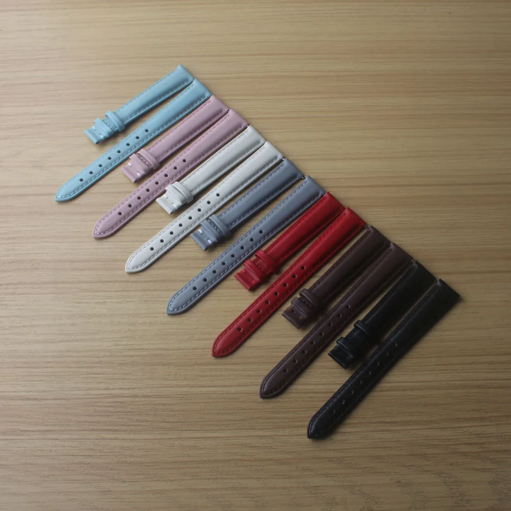 Ремешок для часов из натуральной кожи, новый браслет 14 мм, 16 мм, 18 мм, 20 мм, ремешок для часов, аксессуары, гладкий мягкий женский ремешок для наручных часов