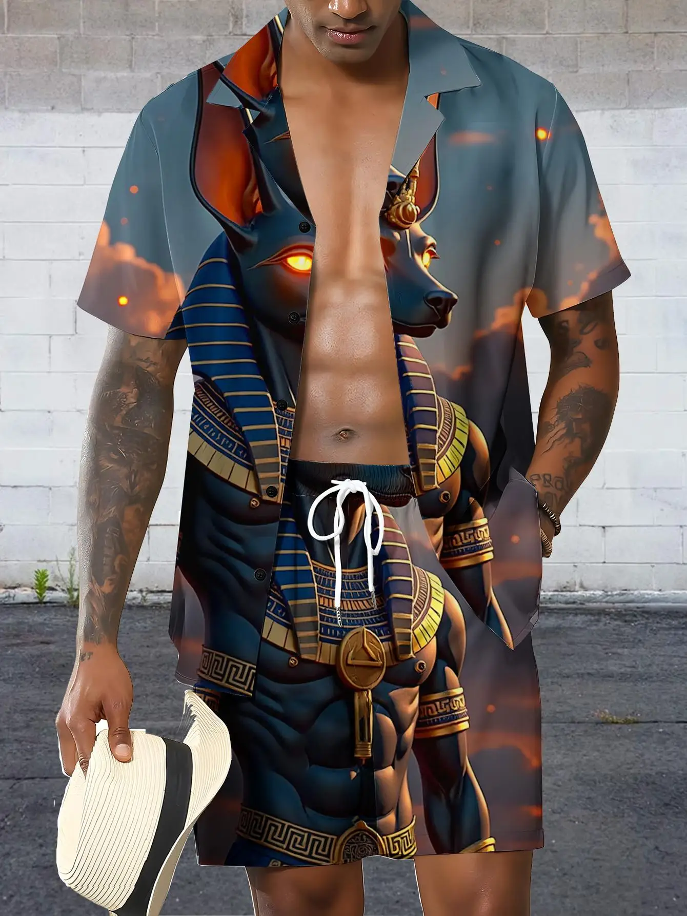 

Men's Shirt Sets 2026 Spring/Summer training suit set men men's suits men's tracksuit Graphic jogging set 3D Printed sweat suit