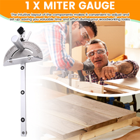 Miter Gauge Aluminum Handle Table Saw Router Miter Gauge Sawing Assembly Ruler Woodworking Tools