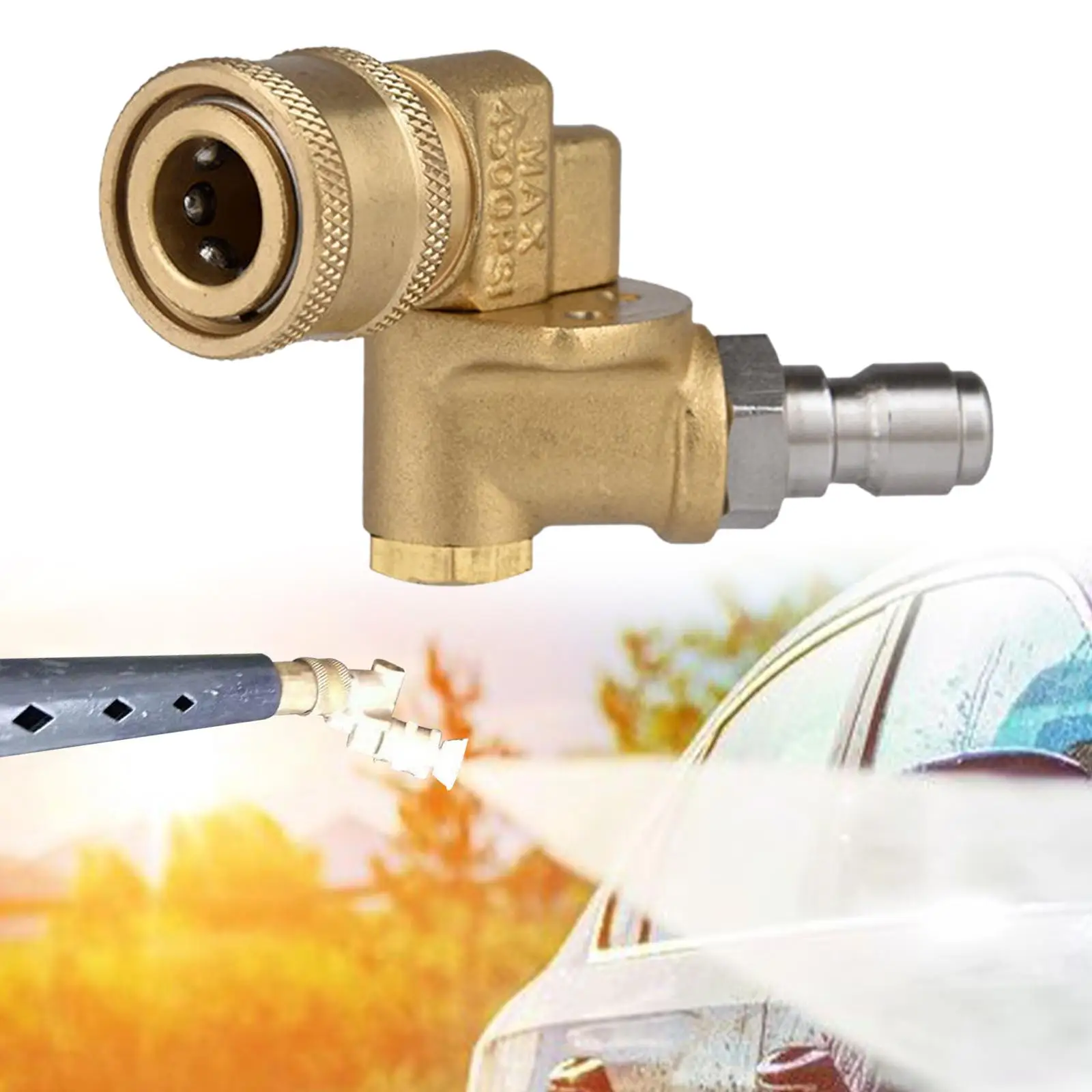 

Quick Connector High Pressure Washer Nozzle for Undercarriage of Car Gutters