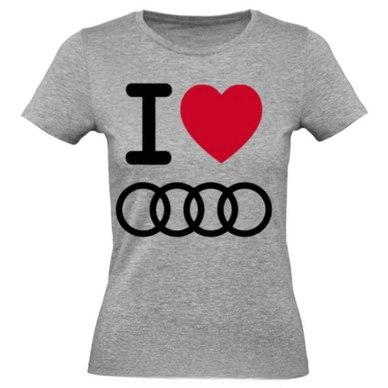 

Футболка Audi I Love Audi Fan, гоночная футболка, летняя мужская хлопковая футболка премиум-класса