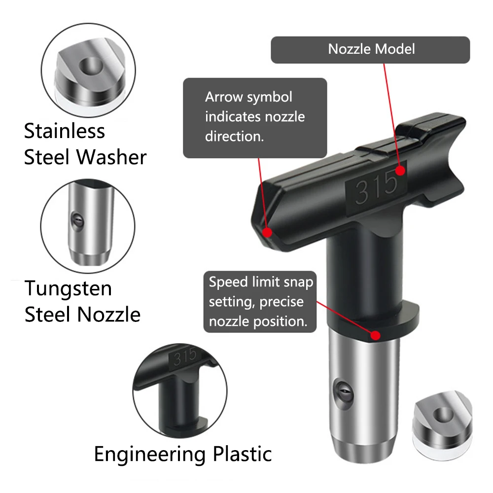 Multiple Model 1 Set Airless Paint Sprayer Nozzles Accessories Reversible Spraying Gun Machine Tips For Titan Wagner 9raco