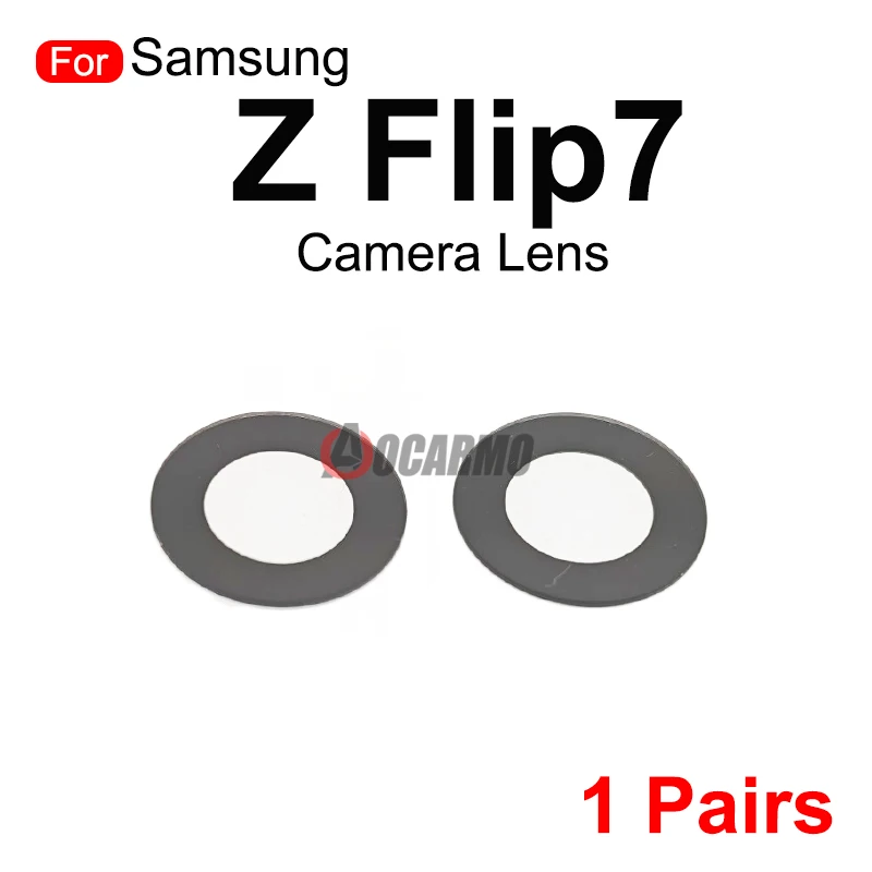 Aocarmo For Samsung Galaxy Z Flip7 SM-F7660 F766U F766B F766N Rear Back Camera Lens With Frame Ring And Adhesive Repair Parts image 4
