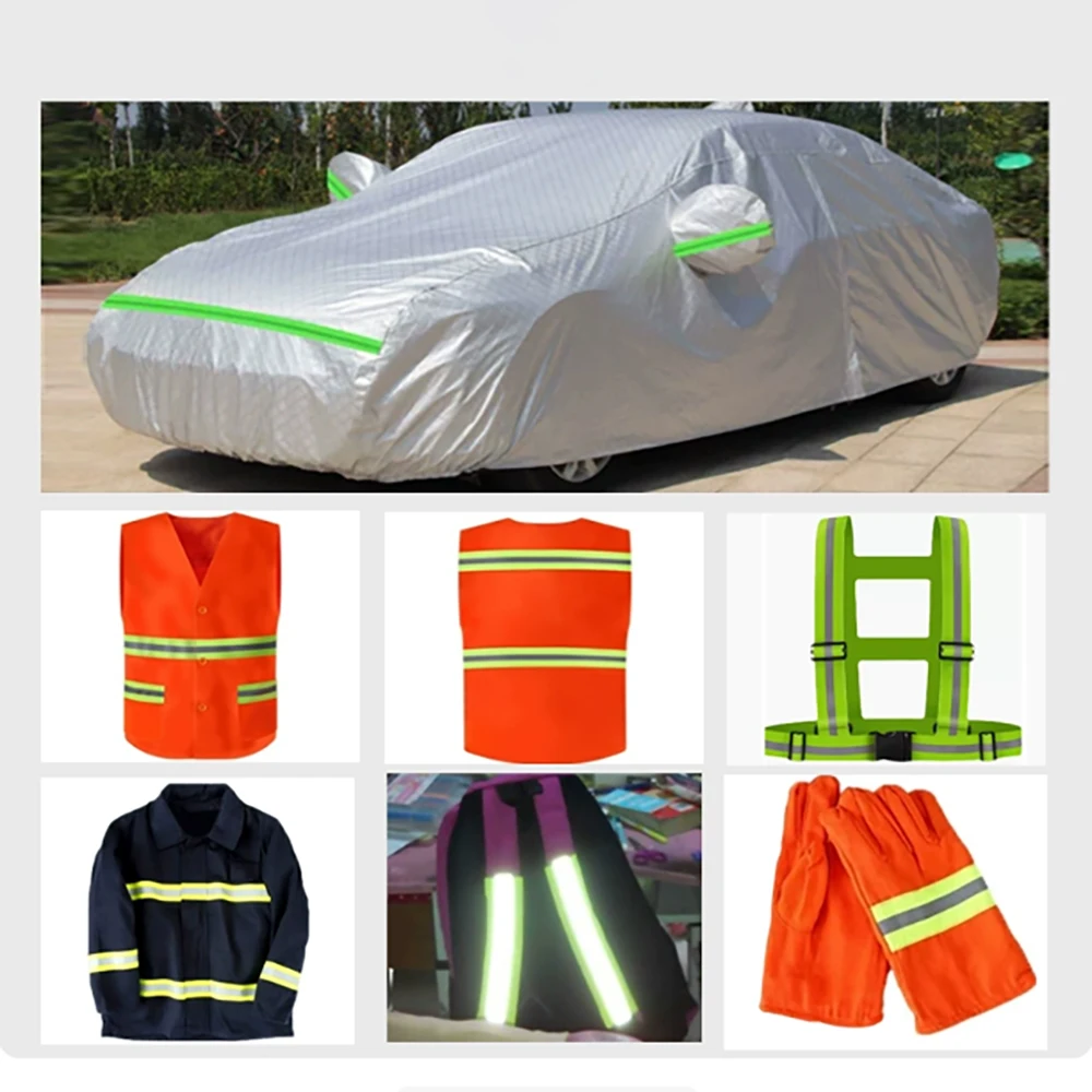 

Width 0.5CM Length 50Meter Reflective Warning Tape Traffic&sanitation Reflective Cloth Strip High Brightness Reflective DIY Tape