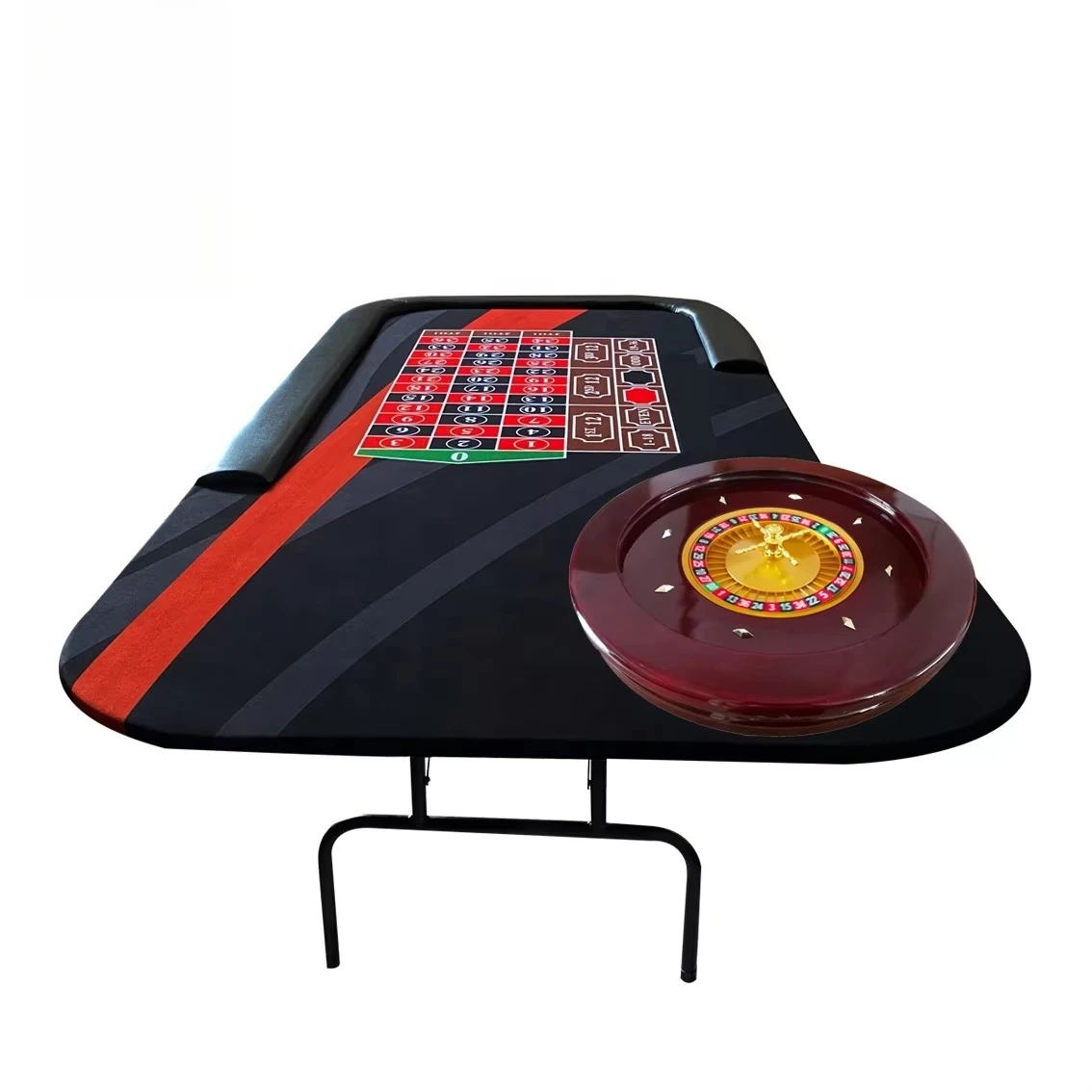 

Lange 22inch Roulette Wheels Casino Game Roulette Table with Foldable Leg