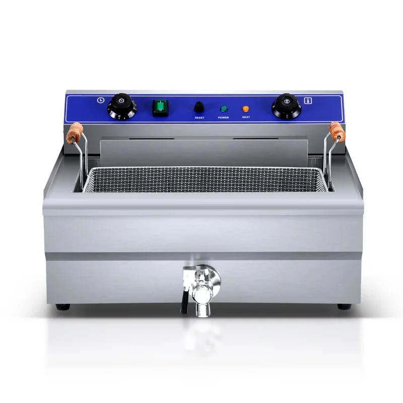 Afbeelding 4: Elektrische Friteuse 30L eencilinder gefrituurde deegstok elektrische Voedsel friteuse Grill Gebakken Vis Kippenvlees Aardappelchips