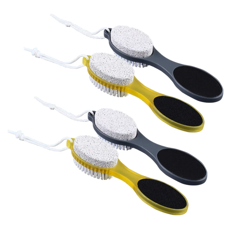 5Pcs Foot Scrubber Brush With Pumice Stone For Feet Callus Remover Pedicure Tool | 4-in-1 Foot File Dead Skin Remover Foot Care