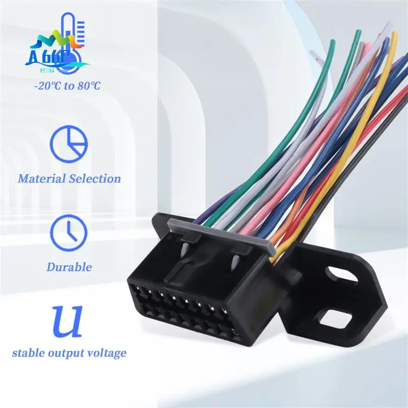 

A66P-полный 16-контактный J1962F OBD2 «мама-папа» DIY фиксированный жгут проводов адаптера разъем кабеля порта приборной панели