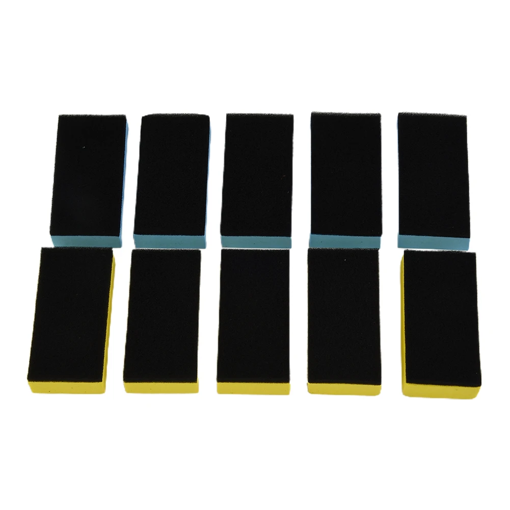 

Полировальная губка для ухода за автомобилем и детализацией, полировальная губка, 10 шт., аксессуары, черная губка с керамическим покрытием, губка