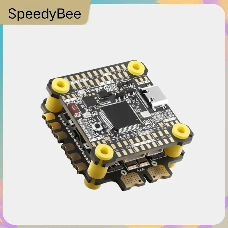 

SpeedyBee F405 V5 BLS Stack 50A 3-6S ESC Flight Controller with Bluetooth & WIFI App Setup for FPV Racing Drone