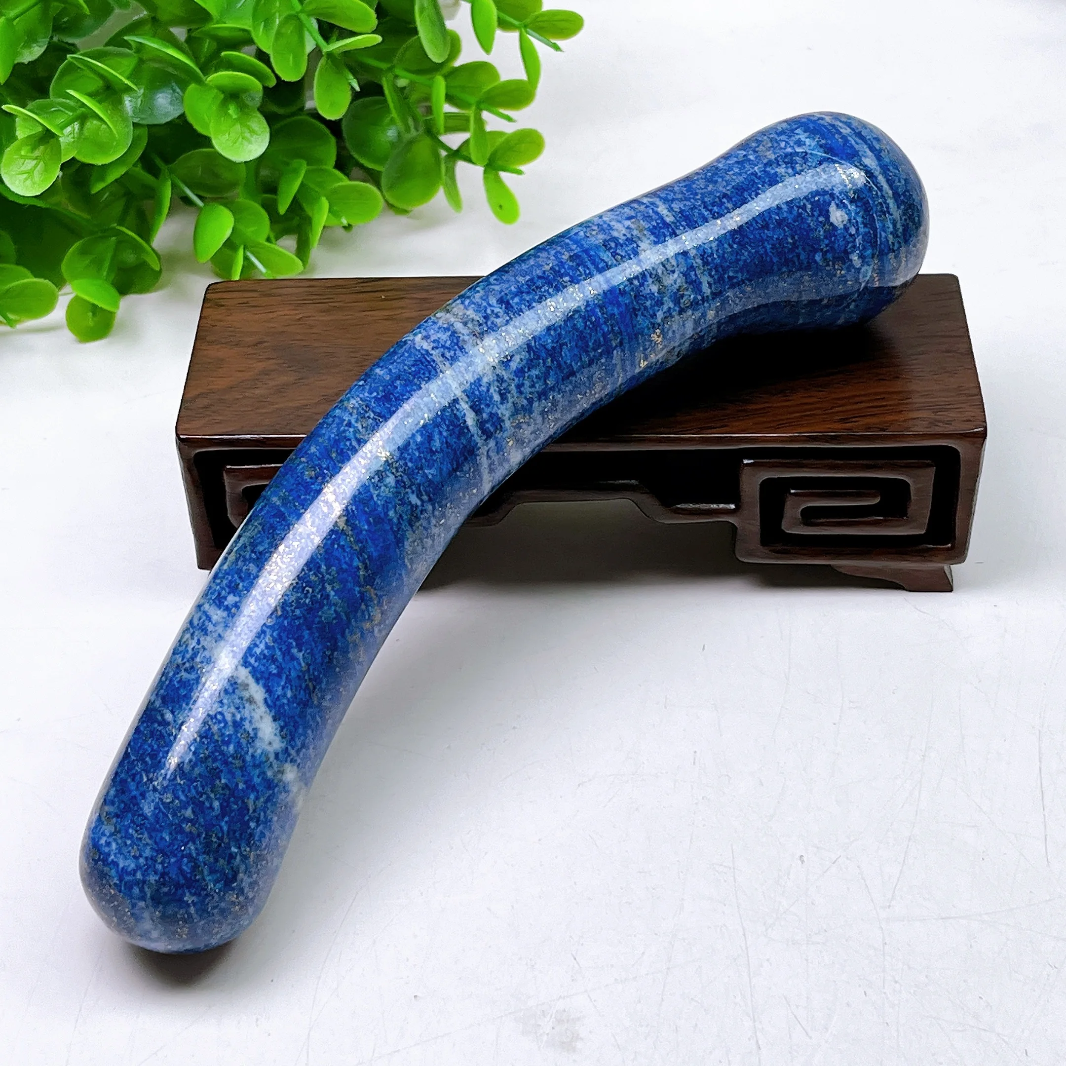 18cm Natural Lapis Lazuli Crystal Quartz Massage Penis Wand Reiki Gemstone Yoni for Women Health Smooth Polished Gifts