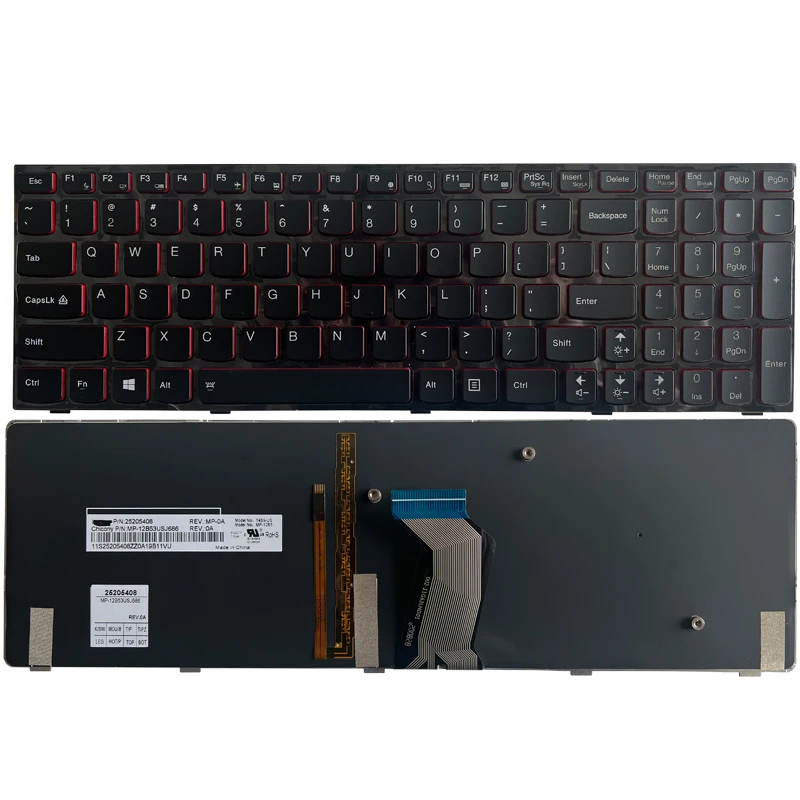 

NEW US laptop Keyboard For Lenovo Y590 Y500 Y510P English with Blacklight