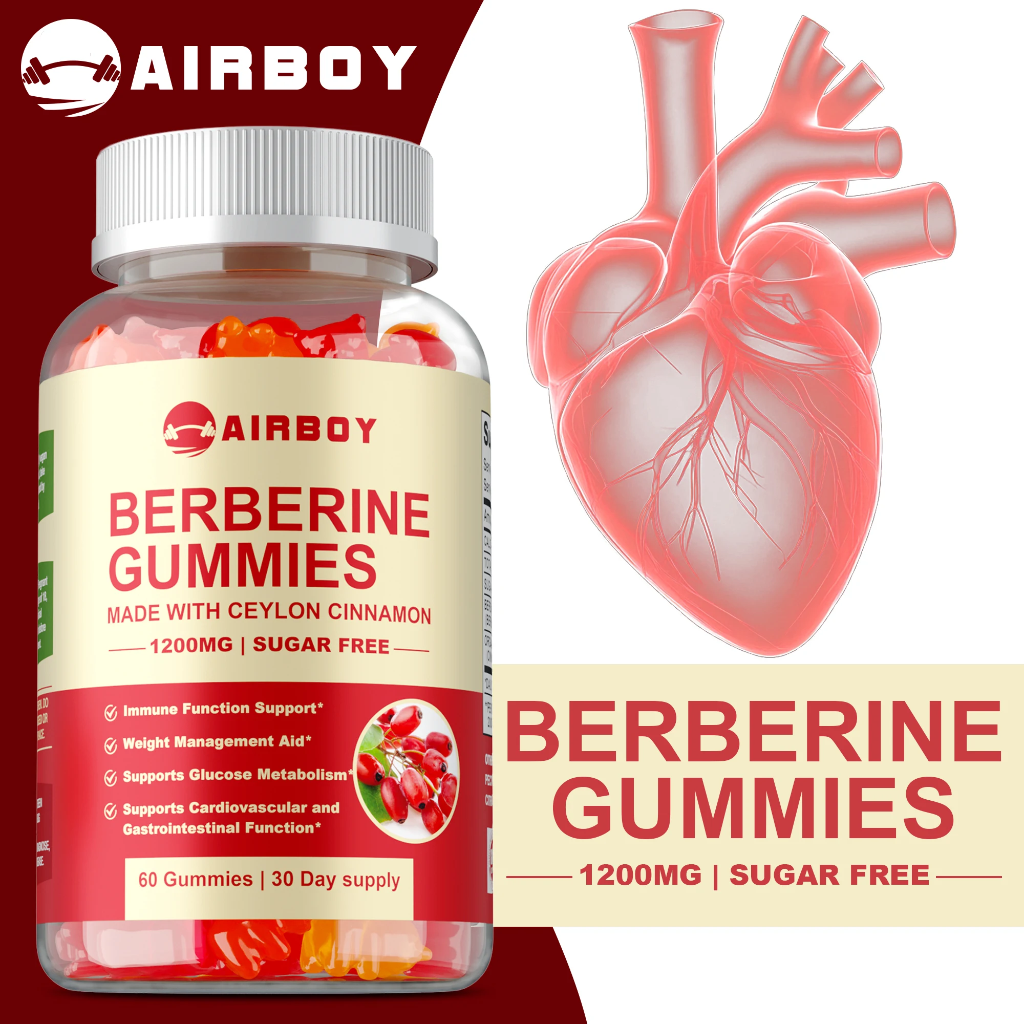 

Бербериновые жевательные конфеты — повышение метаболизма, поддержка здоровья сердца и функции мозга, повышение иммунитета — содержит цейлонскую корицу