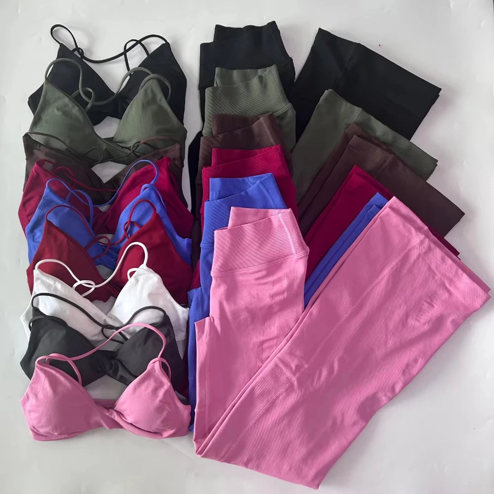 Women  Gym Set Twist Cami Top High Waist Leggings Breathable Stretchy  Fitness  Yoga Workout Sports Butt Lifting Pilates Outfit