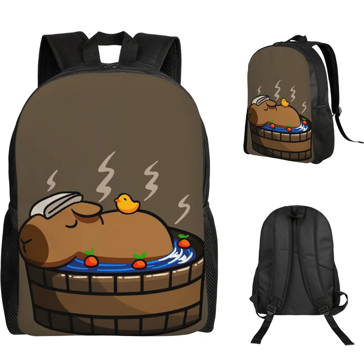 

Capybara Animal Pattern Student Backpack School Bag Hiking Travel Daypack for Boys Girls Fashion Bookbag Shoulder Bags