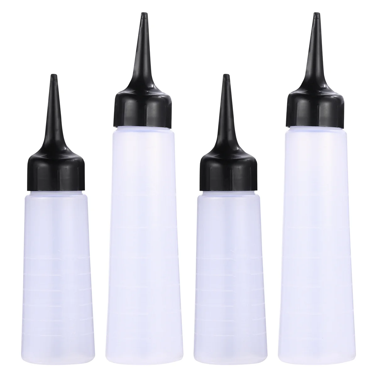 

4 Pcs Hairdressing Straight Mouth Shampoo Bottle Cleaning Drip Pot Perm Point Water Salon Dye Plastic Travel