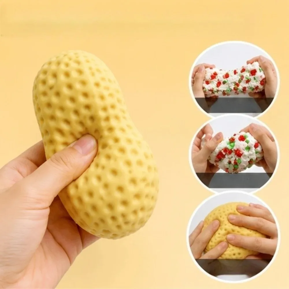 ASMR  Peanut Squishy Crunchy Building Block Stress Ball Squeeze Handmade Squeeze Ball Buttery-Soft Feel Fidget for Party Gifts gallery 2