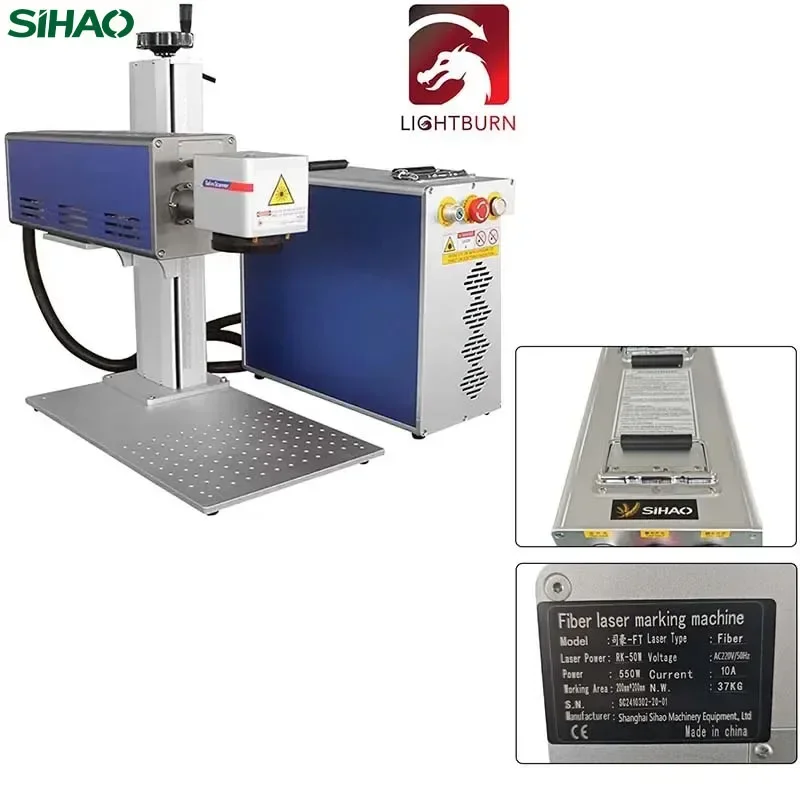 

SIHAO 30W/50W Fiber Laser Marking Machine - Metal Engraver for Steel, Gold Silver Jewelry, Precision Engraving with Galvo System