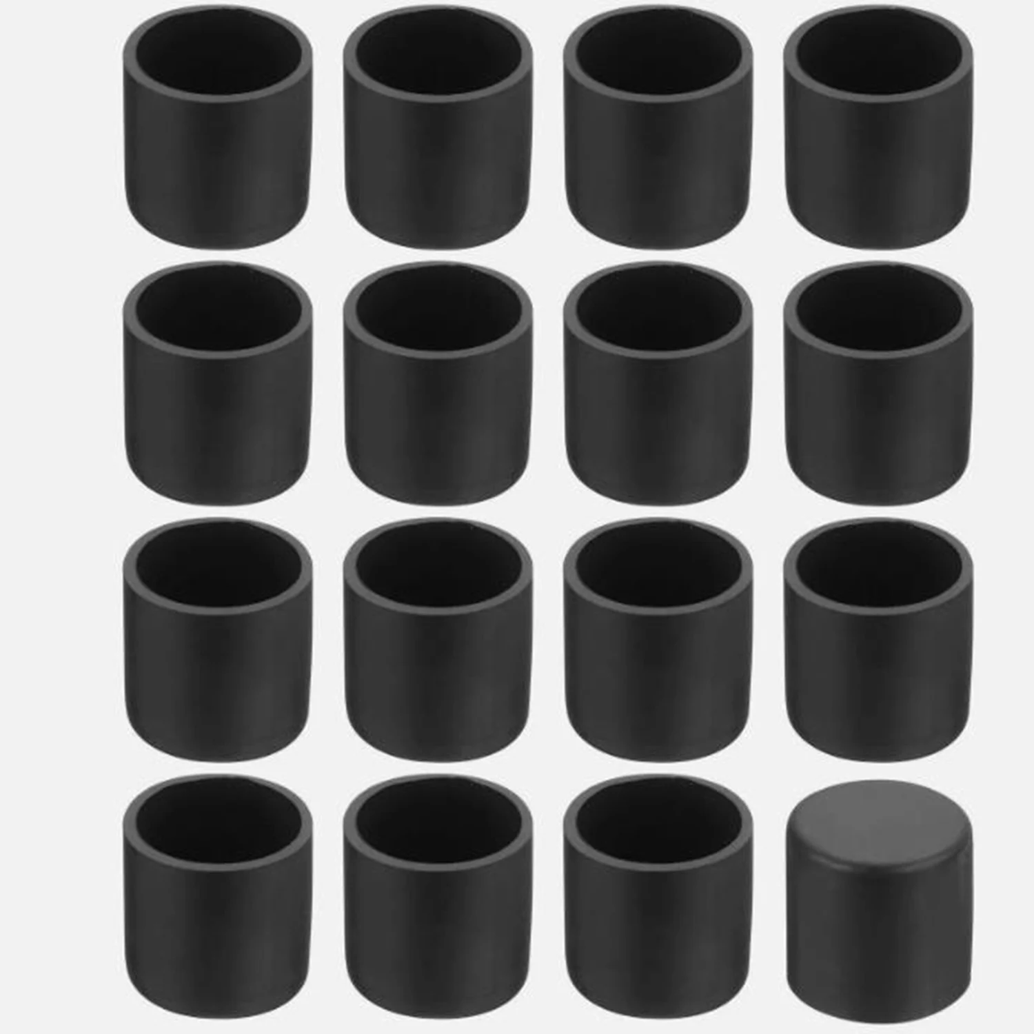 36Pcs Black Non-slip Floor Protector Round PVC Table Chair Leg Tips Caps Furniture Bottom Reduce Noise End Covers