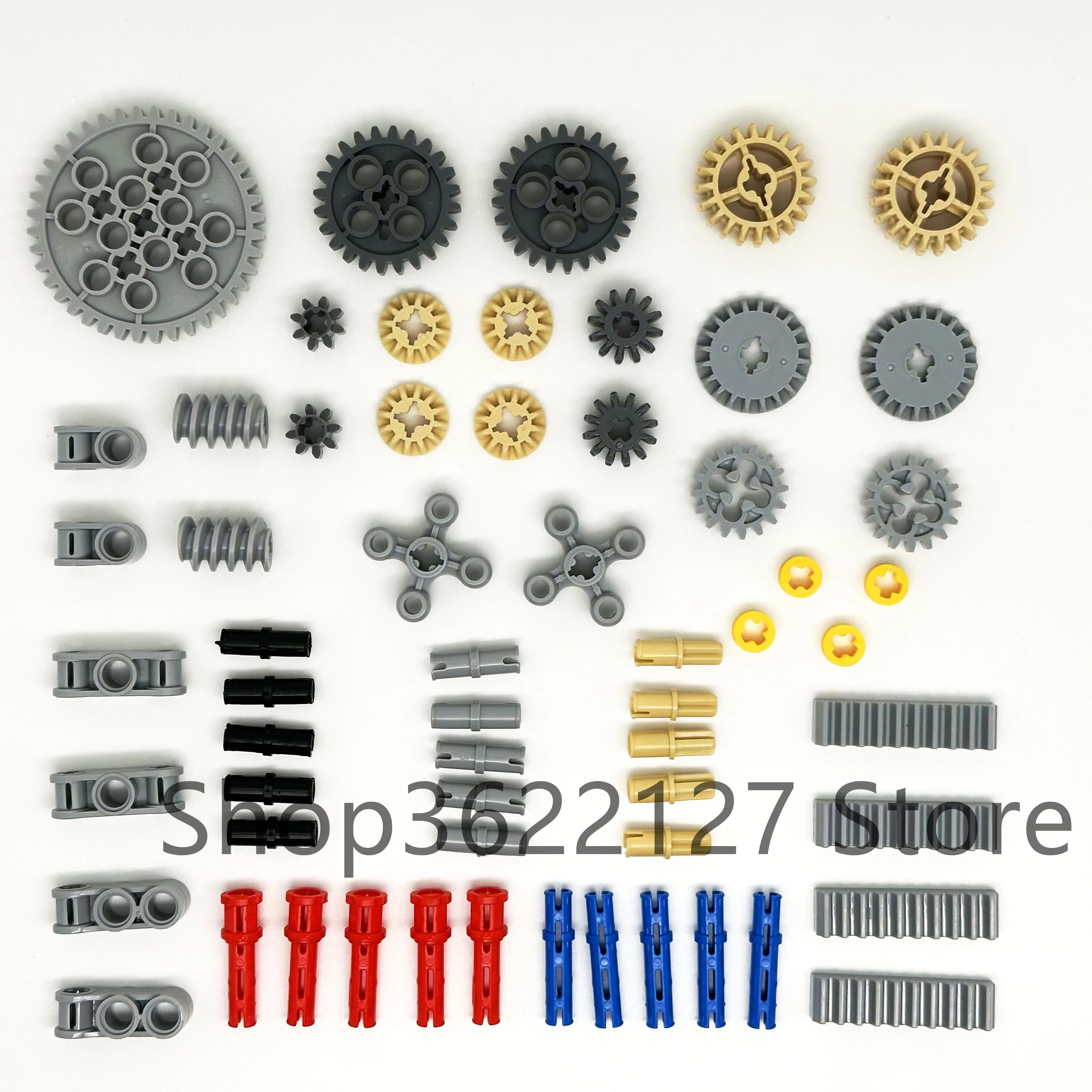 MOC Technical Parts Pin Liftarm Studless Beam Axle Plug Connector Panel Gear Building Blocks Compatible Intellectual Toy