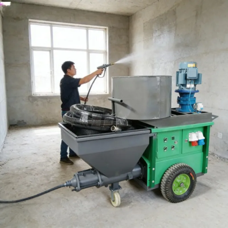 

Mortar Spraying Plaster Machine Wall Cement Render Sprayer Electric High Pressure Automatic Plaster Gun