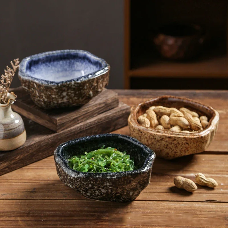 

Under Glazed Irregular Ceramic Baking Bowl Japanese Two-ear Stew Salad Dessert Thick Soup Bowl Fruit Breakfast Bowl Tableware