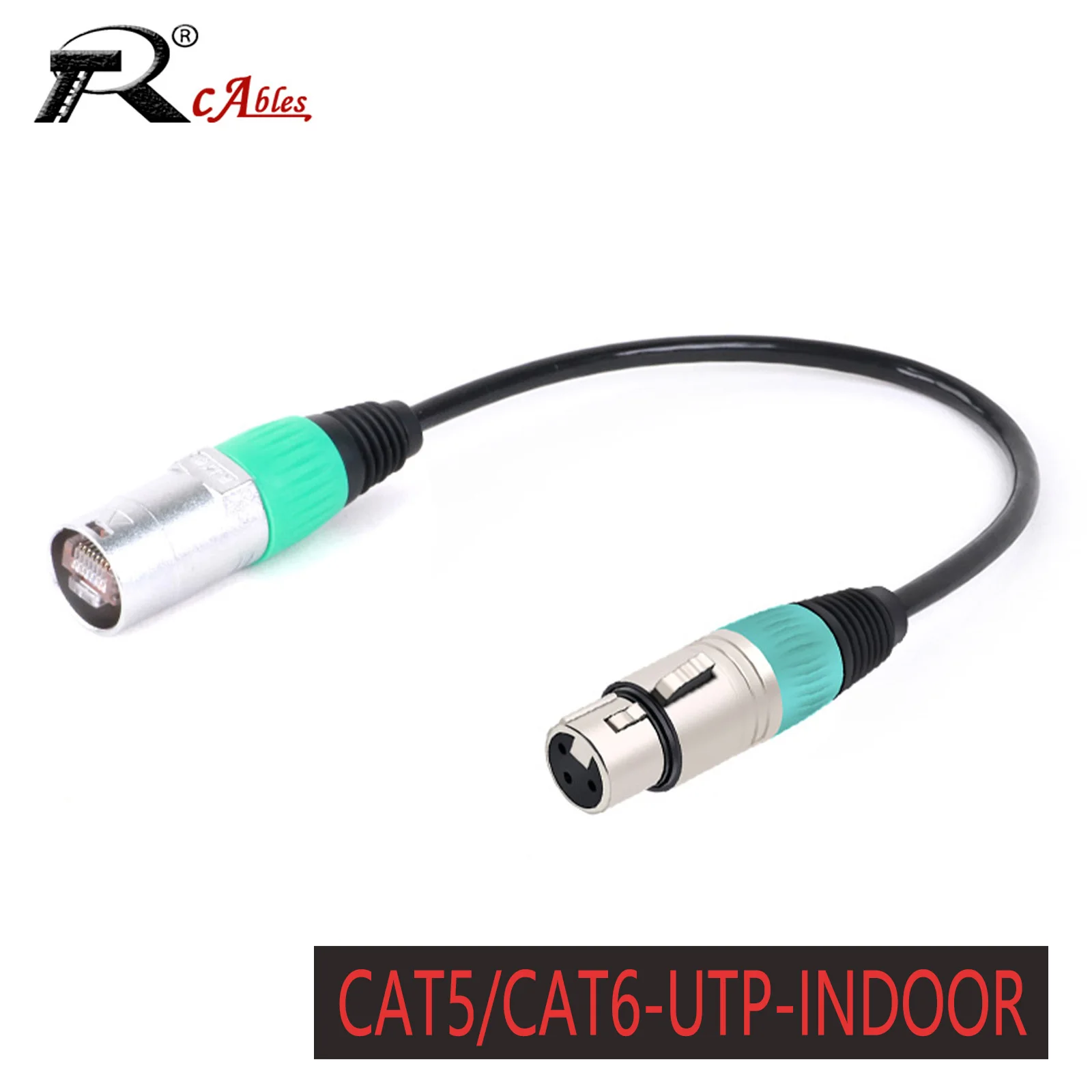 

1PC XLR 3-Pin Female to RJ45 Male Adapter Cable with Colorful Zinc Alloy Shell,CAT5 CAT6 UTP Cable for DMX-CON Controller Series