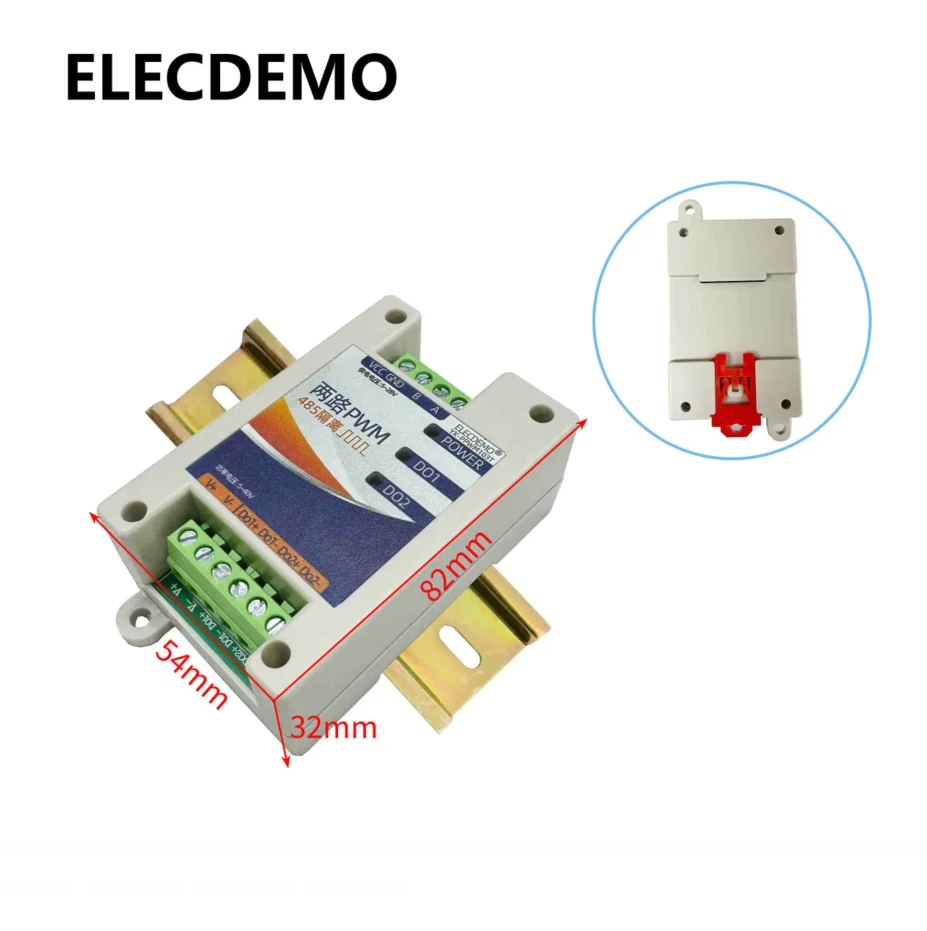 485 to PWM output control module, adjustable pulse frequency and duty cycle signal generator, high current MODBUS