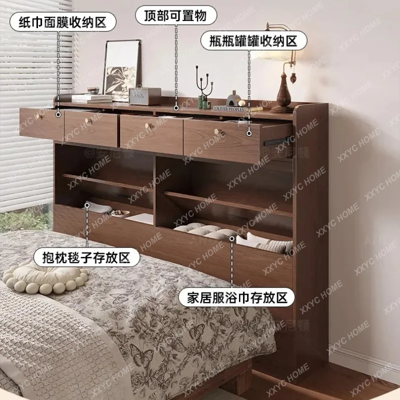 XXBed end crevice cabinet master bedroom very narrow bedside cabinet storage locker