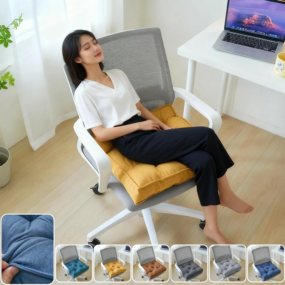 

Winter Thickened Solid Chair Seat Cushion 45x45x10cm Square Mat with Filler Soft Pad for Living Room Bedroom Home Decor Coussin