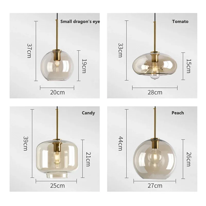 Moderne nordique suspendu loft verre lustre suspension décor industriel luminaires E27/E26 pour cuisine Restaurant lampe