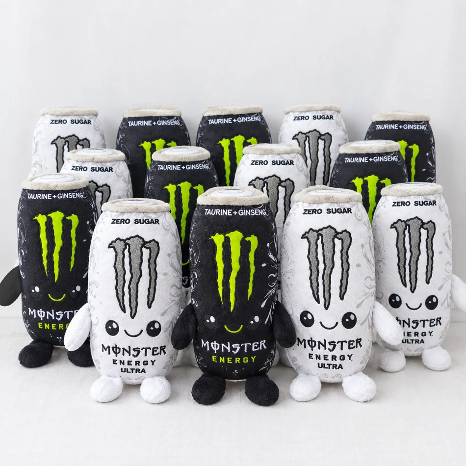 Energy Drink Can Shaped Plush Toy Zero Sugar Ultra White Beverage Bottle Stuffed Doll Soft Pillow Desktop Ornament Birthday Gift