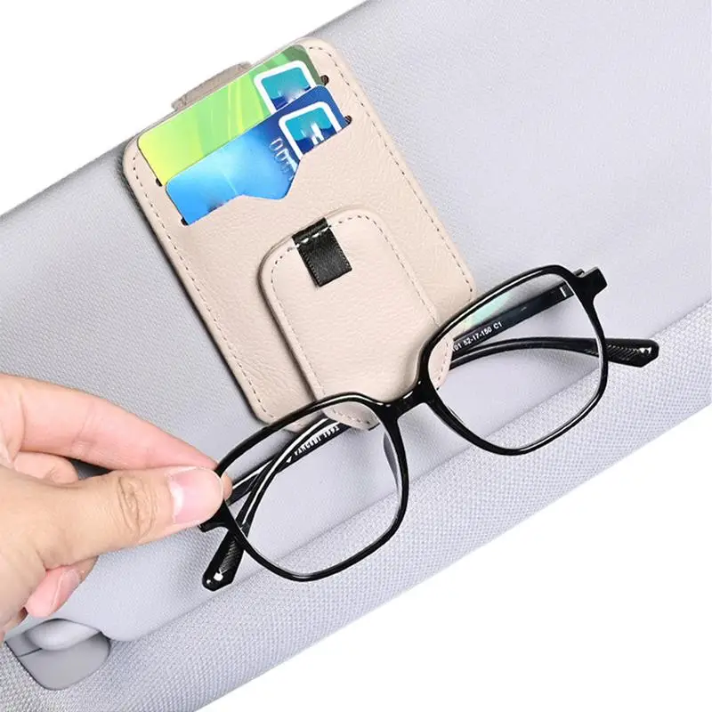 Car Sunglasses Holder Glasses Sun Visor Organizer Car Sun Visor Storage Glasses Organizer Bills Wallet Holder For Cars Suvs