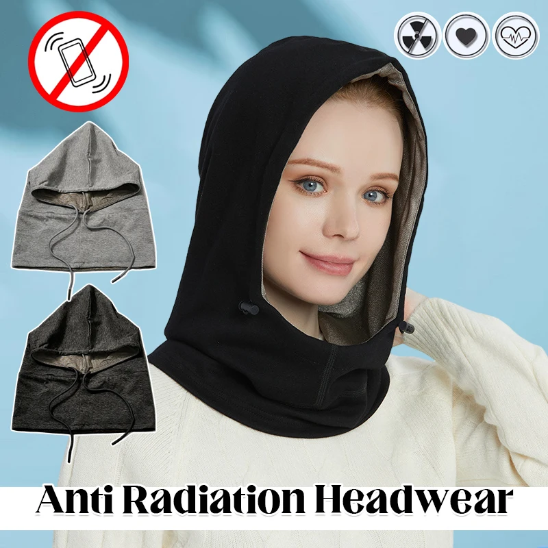 

Anti Radiation Cap 100% Silver Fiber Phone Emf Protection Pullover Hat Men Women Electromagnetic Wave Shielding Beanies Hood Cap