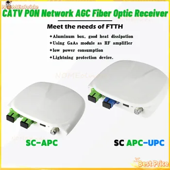 CATV PON Netwerk AGC Glasvezelontvanger FTTH Mini Knooppunt WDM Ontvanger CATV Actief Knooppunt met RF-poort Bandbreedte 40-862 & 1006 MHz