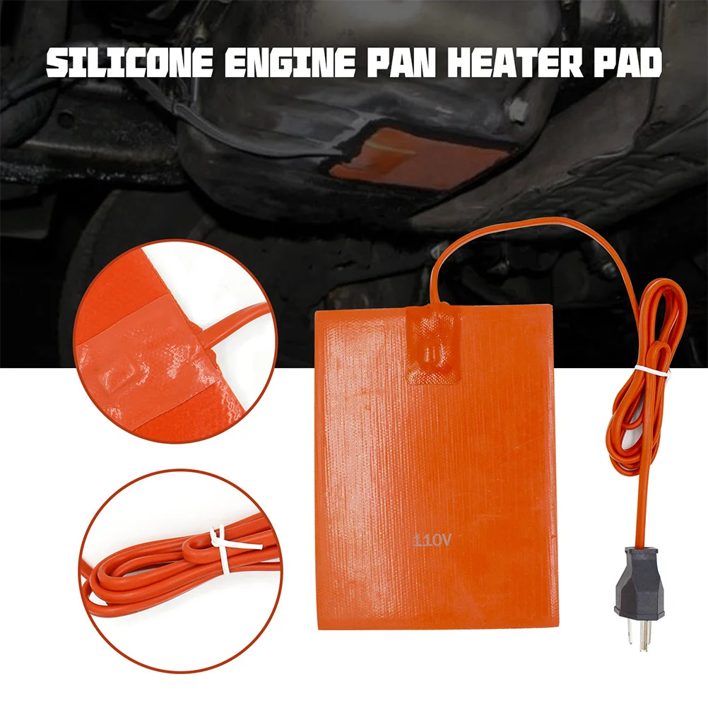 

Car Engine Block Heater Pad Us Plug Durable Silicone Heating Pad Oil Pan Hydraulic Fluid Heater for Engine Oil Pan Transmission