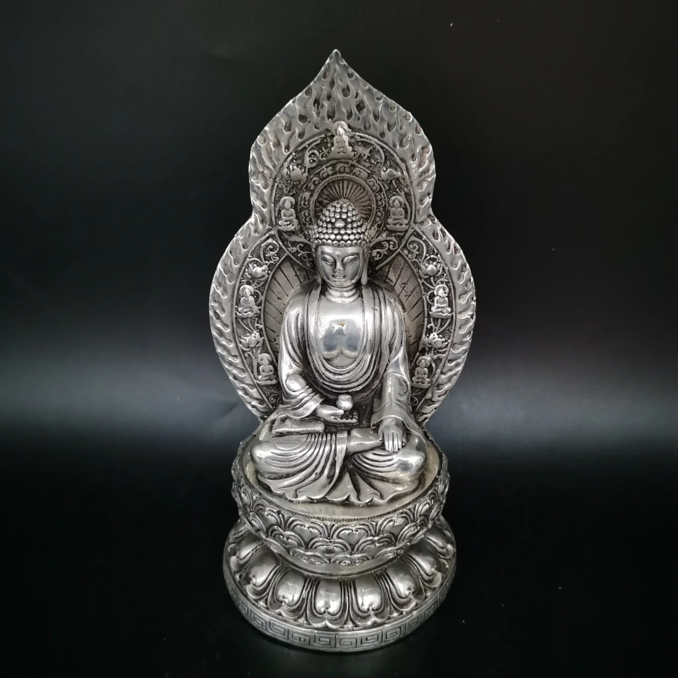 Chinese Elaboration,Cupronickel Engrave ,Good Luck“ Buddha ”,Metal Crafts,Home Decoration,Collect