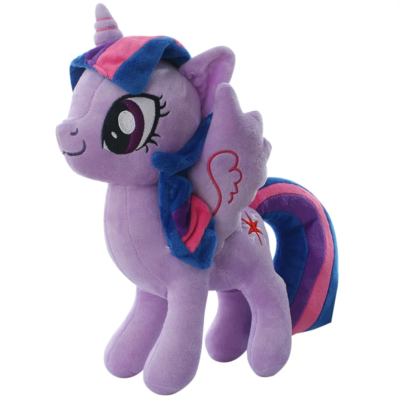 33cm My Little Pony Plush Doll Anime Twilight Sparkle Fluttershy Pinkie Pie Cartoon Soft Ornament Birthday Kawaii Toys Kid Gifts