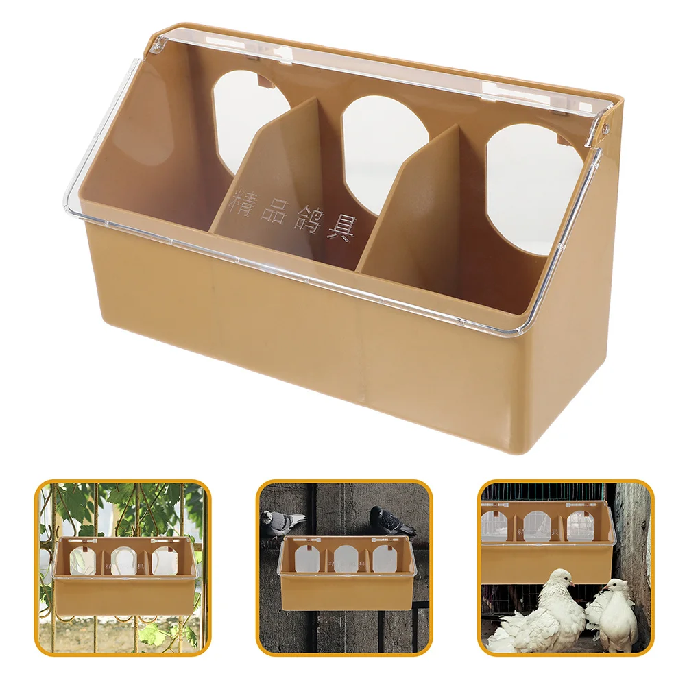 

2Pcs Bird Cage Pigeon Feeder Plastic Food Water Container Wear-Resistant Feeding Tool for Cage Parrots Pigeon Feeder