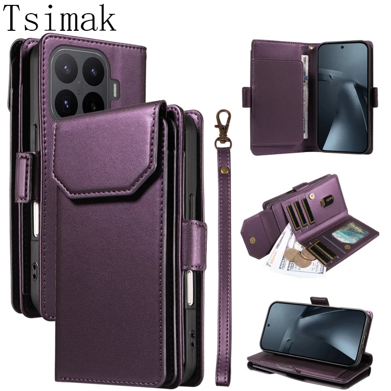 Für Xiaomi 17T Pro Hülle Flip Wallet Multi-Karten Lederhülle für Xiaomi 11T 12T 13T 14T 15T 17T Pro Mi17T 17 T 17TPro Handyhülle
