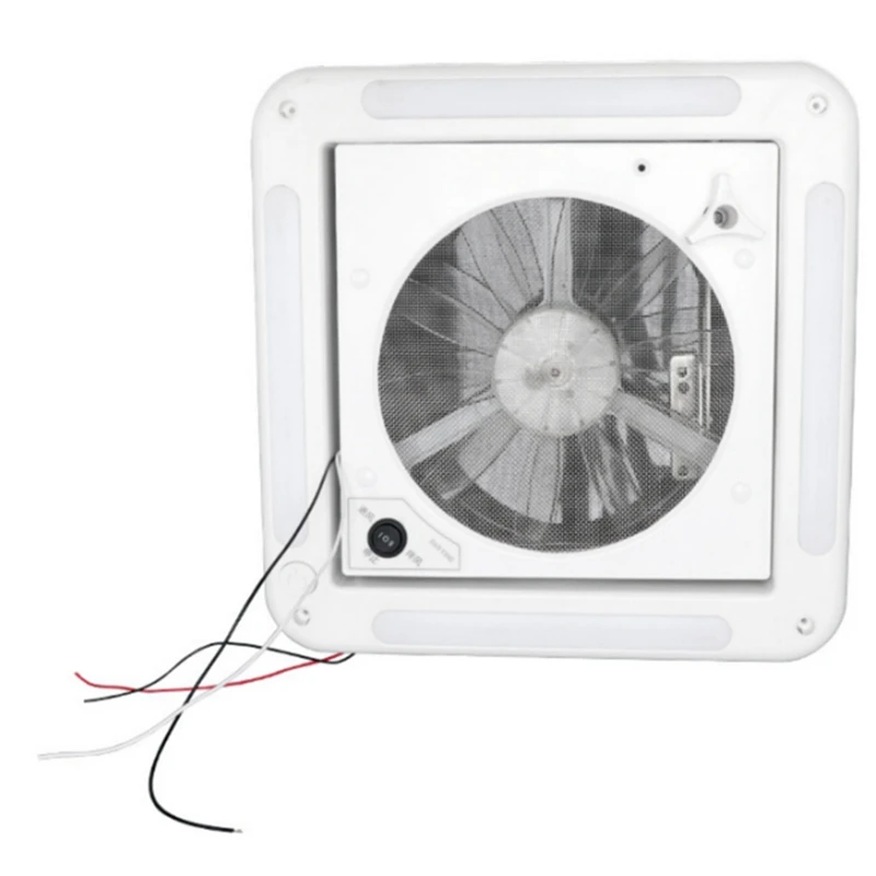 RV Ventilation Fan 12 V Exhaust Fan Caravan Replacement Roof Mounted For RV Motorhome Trailer 360Mm White